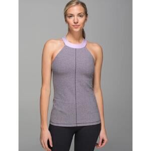 Lululemon Purple and Gray Running Motivate Tank - Size - 4